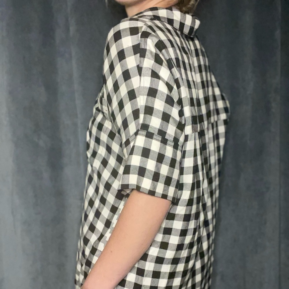 Madewell Gingham Black/White Day Dress - Picture 3 of 3
